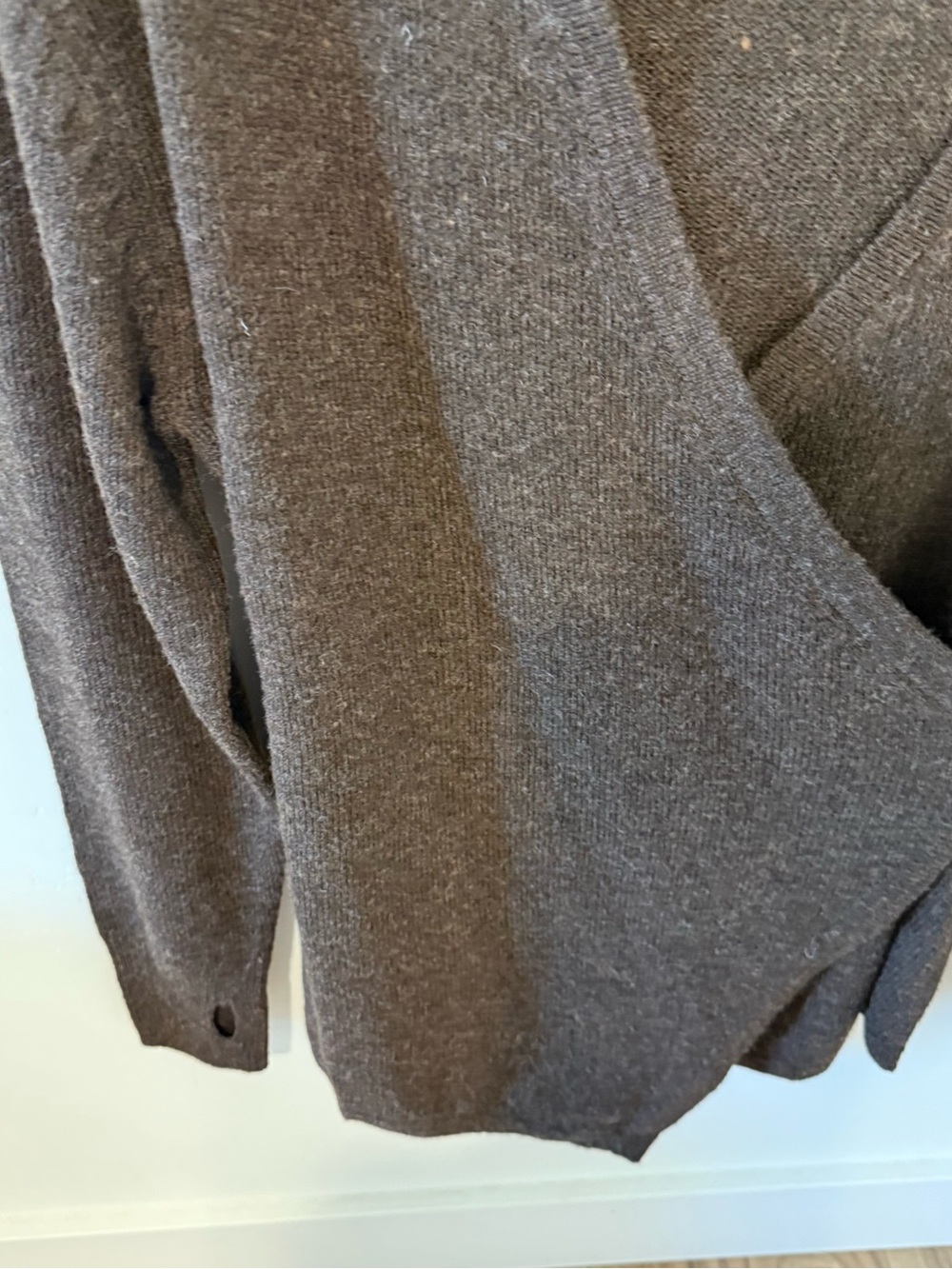 Betabrand Women's Brown Hooded Wrap Sweater L/XL Wool Cozy Fall Warm Winter - Picture 3 of 9